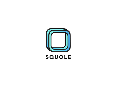 SQUOLE branding illustrator knot logo design rectangle vector