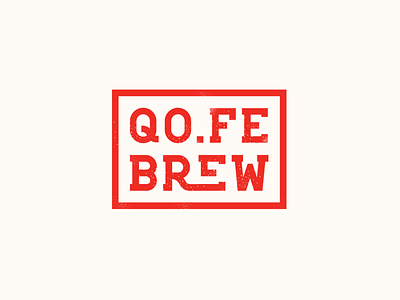 QO.FE branding brew coffee logo vector