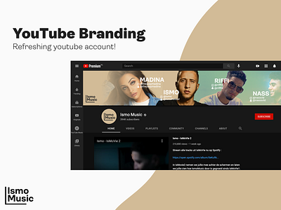 Ismo Music Rebranding clean creative dutch ismomusic logo martijnvdl martijnvdlaar minimal modern music mvdl nederland nl rebrand youtube youtube banner