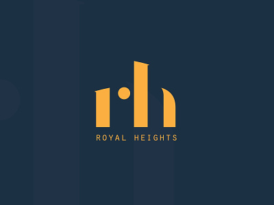 Royal Heights Logo • Weekly Warm-up branding clean concept creative design dribbble dutch hotellogo logo martijnvdlaar modern mvdl royal warmup