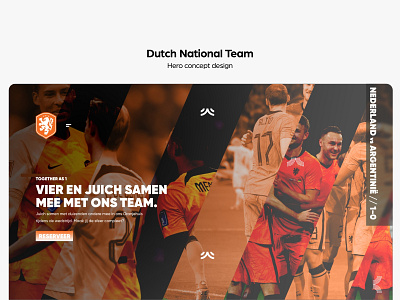 Dutch Nation Team - Hero concept