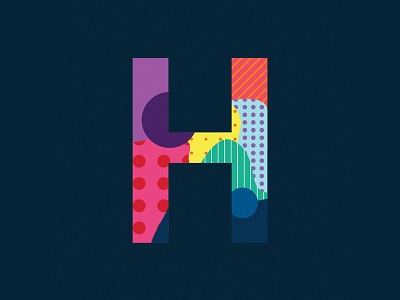 H colour h letter pattern type