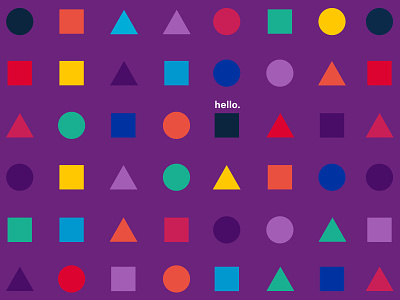 Hello circle colour colourful hello pattern shape square triangle type