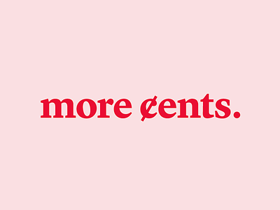 more cents cents education finance logo money pink red