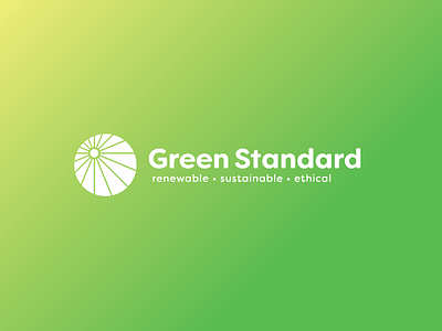 Green Standard energy ethical logo renewable solar sun sustainable