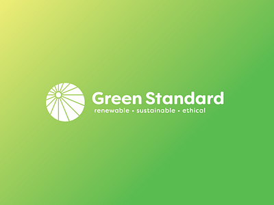 Green Standard energy ethical logo renewable solar sun sustainable