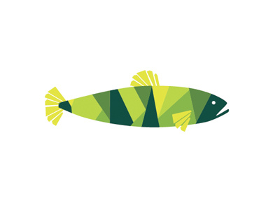 Fish fish geometric logo