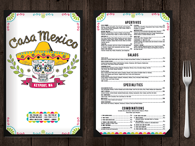 Mexican Restaurant Menu branding design graphic design illustration illustrator menu minimal restaurant logo typography vector