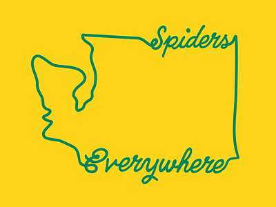 Spiders Everywhere design graphic design illustration illustrator logo minimal seattle spiders typography vector wordmark