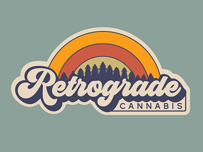 Retrograde Cannabis Logo branding design graphic design illustration illustrator logo typography vector