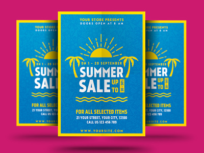 Summer Sale Flyer ads advert beach big sale big sale flyer discount electronics event fashion flyer holiday market modern poster promo promotion psd sale sale flyer shop