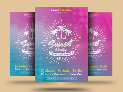 Sunset Party flyer