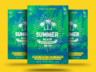 Summer Beach Flyer beach beach flyer beach holiday beach party club flyer island nightclub party party flyer poster psd sea sky summer summer car summer event summer holiday summer party summer poster