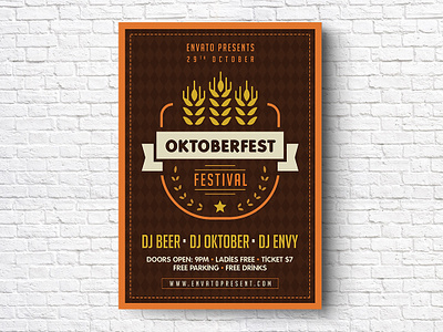 Oktoberfest Flyer bar barrel bavaria bbq beer festival beer flyer brewery event fall fall party festival germany grill holiday holiday party octoberfest oktober event oktober festival oktoberfest oktoberfest party