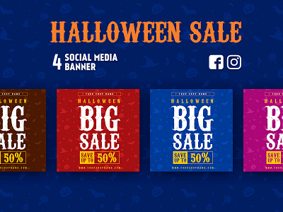 Halloween Sale Banner autumn banner dribbbleweeklywarmup event facebook facebook post halloween halloween event halloween flyer halloween party instagram october post psd pumpkin social media