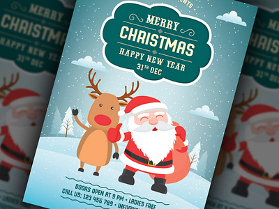 Christmas & New Year Flyer Template