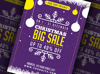 Christmas Big Sale Flyer celebration christmas christmas bash christmas festival christmas flyer christmas night christmas party club event festival flyer holiday invitation merry christmas new year new year flyer new year party new year poster party poster