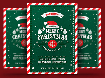 Christmas Party Flyer by Peachline on Dribbble