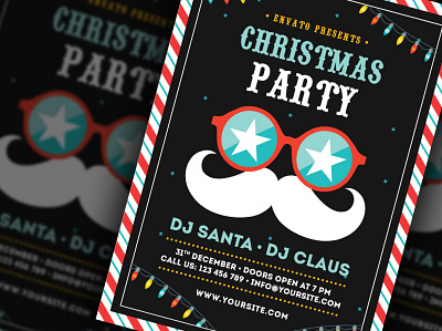 Christmas Party Flyer celebration christmas christmas bash christmas festival christmas flyer christmas night christmas party club event festival flyer holiday invitation merry christmas new year new year flyer new year party new year poster party poster
