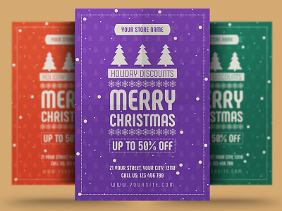 Christmas Sale Flyer advert advertisement banners black friday campaign card christmas christmas sale deal discount flyer friday holiday new year new year sale offer pamphlet party post postcard