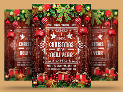 Merry Christmas & Happy New Year Flyer