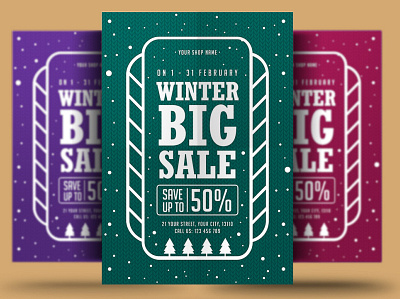 Winter Big Sale Flyer christmas christmas flyer event flyer holiday holiday flyer new year poster print psd snow template trips winter winter festival winter flyer winter holiday winter holiday flyer winter party winter party flyer
