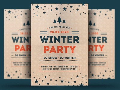 Winter Flyer christmas christmas flyer event flyer holiday holiday flyer new year poster print psd snow template trips winter winter festival winter flyer winter holiday winter holiday flyer winter party winter party flyer