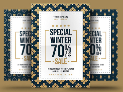 Winter Sale Flyer black friday christmas discount flyer offers poster psd sale sale flyer snow special offers store store flyer template winter winter flyer winter holiday winter poster winter sale winter sale flyer