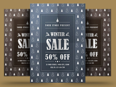 Winter Sale Flyer black friday christmas discount flyer offers poster psd sale sale flyer snow special offers store store flyer template winter winter flyer winter holiday winter poster winter sale winter sale flyer