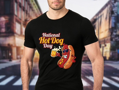 hot dog design logodesign minimallogo teespring tshirt typography vector