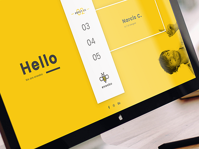 Home Page enwebo home page landing minimal psd ui user interface ux web web design website yellow