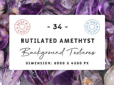 34 Rutilated Amethyst Background Textures