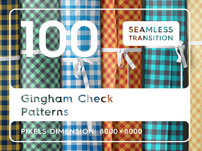 100 Gingham Check Patterns texture