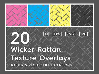20 Wicker Rattan Texture Overlays backdrop background overlay plexus raster rattan rete surface texture vector wicker