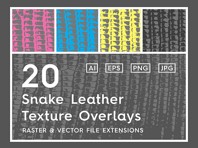 20 Snake Leather Texture Overlays