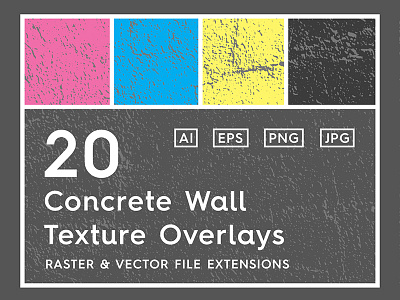 20 Concrete Wall Texture Overlays