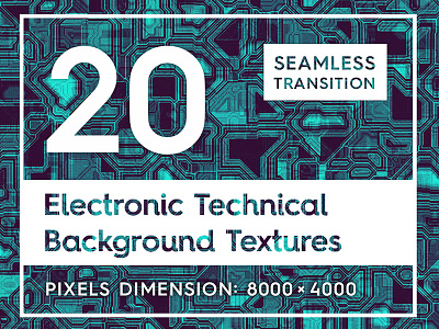 20 Electronic Technical Background Textures background hi tech microchip microelectronic microprocessor network pattern science seamless tech technology texture