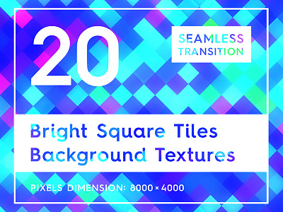 20 Bright Square Tiles Background Textures