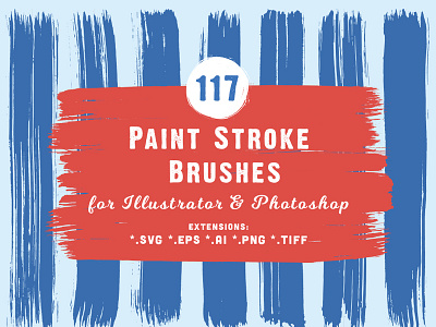 117 Paint Stroke Brushes Header Behance add on add ons brush brushes drawing hand drawn handdrawn illustrator brushes ink lines paint painting pen photoshop brushes raster sketch sketching stains stroke vector