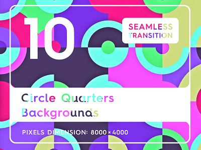 10 Circle Quarters Backgrounds abstract angle background blocks circle colored curve pattern quater seamless spiral square surface texture textured tiles wave