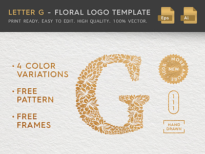 Floral Letter G Logo