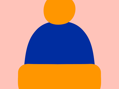 Hat 2d bold colour flat illustration minimal