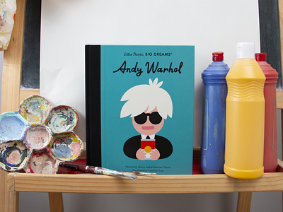Little People, BIG DREAMS – Andy Warhol book bold book flat illustration kids minimal