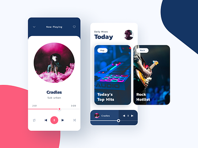 Music App app clean design modern music music app player typogaphy ui