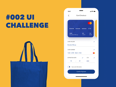 #002 Daily UI Challenge 100daychallenge checkout credit card checkout creditcard daily ui design figma figmadesign shooping shopping bag ui web design