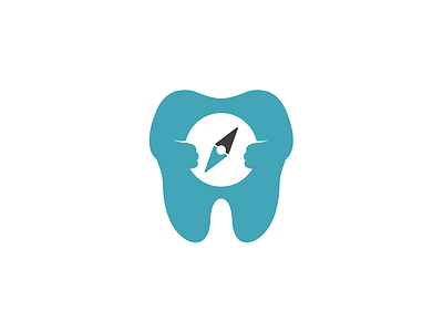 Compass Dental brand clean icon logo logo design minimal