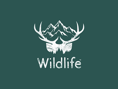 Wildlife logo grunge handwritten logo logodesign type