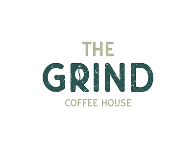 The Grind Coffee House Logo grunge handwritten logo logodesign type