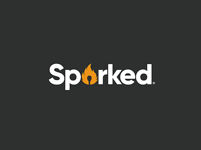 Sparked Logo clean logo logodesign minimal typography