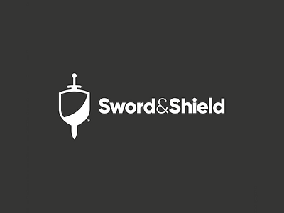 Sword and Shield Logo clean logo logodesign minimal typography